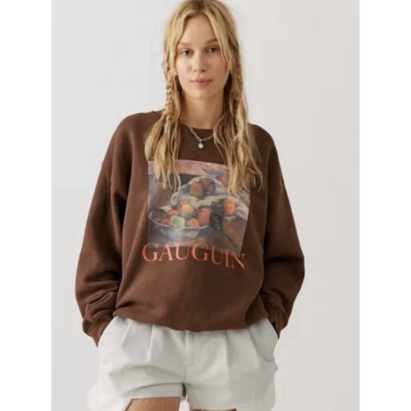 Urban Outfitters Tops - Urban Outfitters The National Gallery Gauguin Graphic Sweatshirt Brown Art M